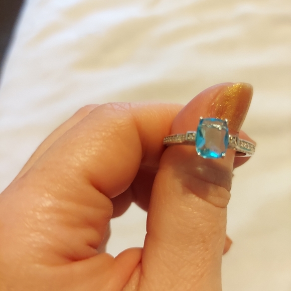 Sky Blue Topaz Ring Size 10 - Picture 8 of 15